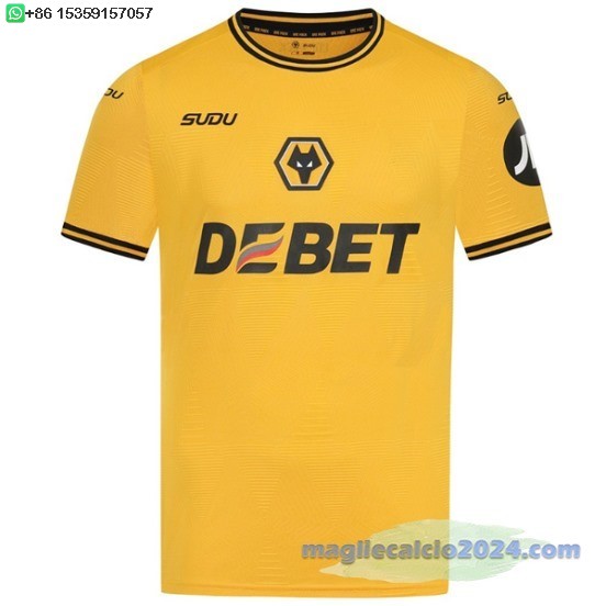 Thailandia Home Maglia Wolves 2024 2025 Giallo Poco Prezzo
