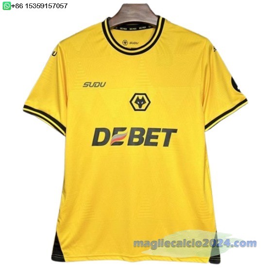 Thailandia Home Maglia Wolves 2024 2025 Giallo Poco Prezzo