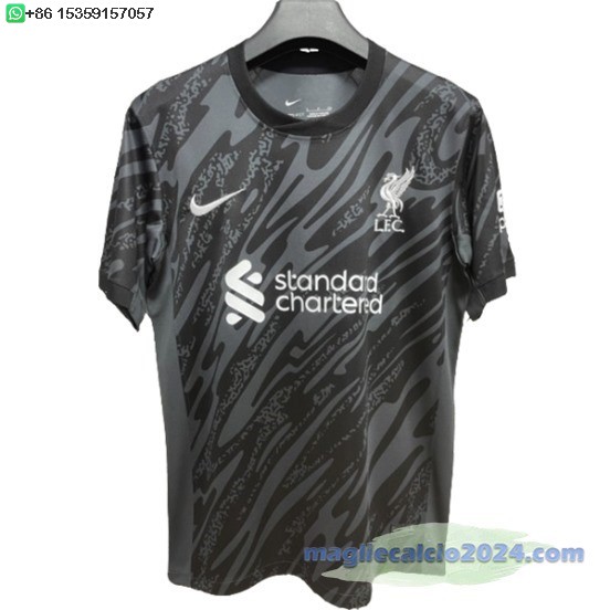 Thailandia Maglia Portiere Liverpool 2024 2025 Nero Poco Prezzo
