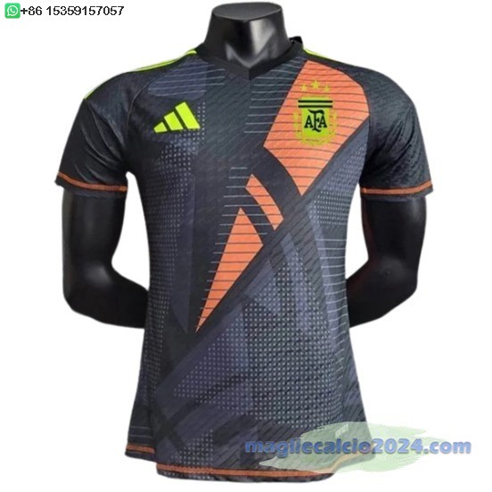 Thailandia Portiere Giocatori Maglia Argentina 2024 Nero Poco Prezzo