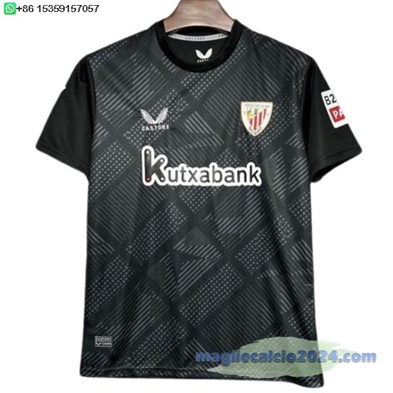 Thailandia Portiere Maglia Athletic Bilbao 2024 2025 Nero Poco Prezzo