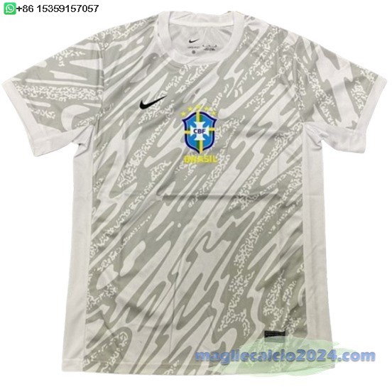 Thailandia Portiere Maglia Brasile 2024 Bianco Poco Prezzo