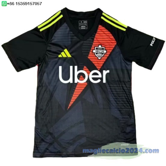 Thailandia Portiere Maglia Como 1907 2024 2025 Nero Poco Prezzo