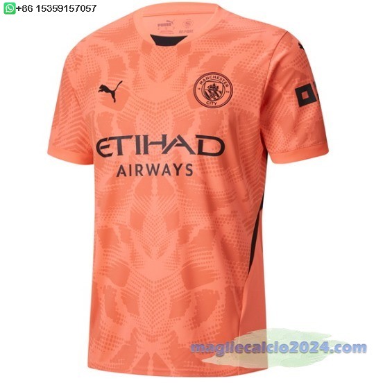 Thailandia Portiere Maglia Manchester City 2024 2025 Arancione Poco Prezzo