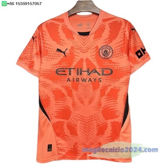 Thailandia Portiere Maglia Manchester City 2024 2025 Arancione Poco Prezzo