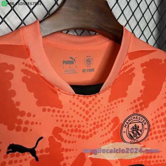 Thailandia Portiere Maglia Manchester City 2024 2025 Arancione Poco Prezzo