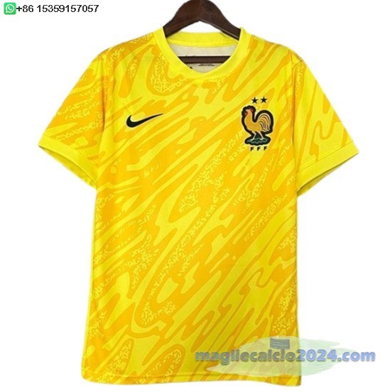 Thailandia Portiere Maglia Real Madrid 2024 2025 Giallo Poco Prezzo