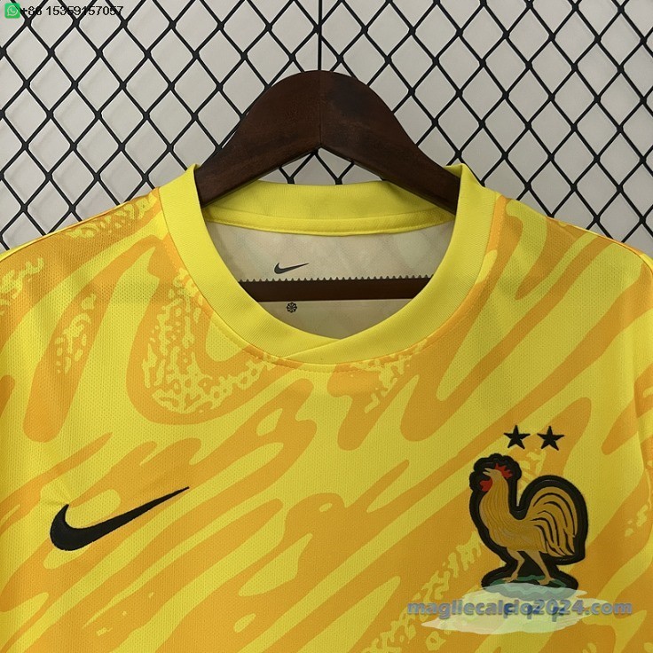 Thailandia Portiere Maglia Real Madrid 2024 2025 Giallo Poco Prezzo