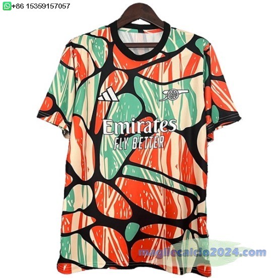 Thailandia Previo al partido Maglia Arsenal 2024 2025 Arancione Poco Prezzo