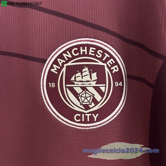 Thailandia Terza Maglia Manchester City 2024 2025 Rosso Poco Prezzo