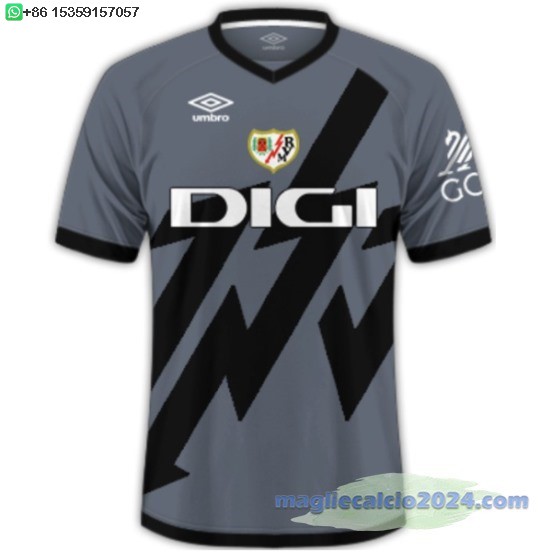 Thailandia Terza Maglia Rayo Vallecano 2024 2025 Nero Poco Prezzo