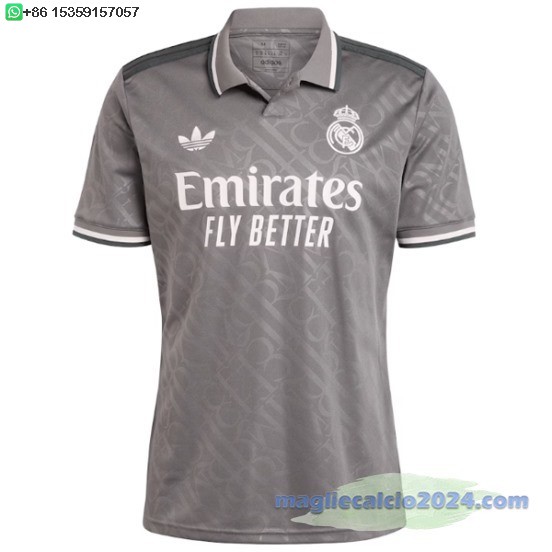 Thailandia Terza Maglia Real Madrid 2024 2025 Nero Poco Prezzo