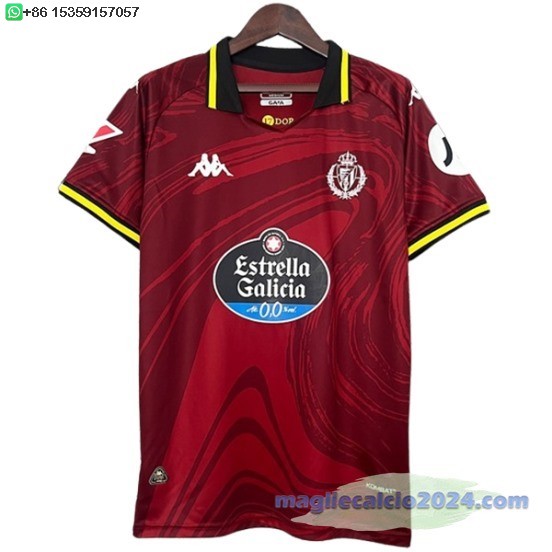 Thailandia Terza Maglia Real Valladolid 2024 2025 Rosso Poco Prezzo
