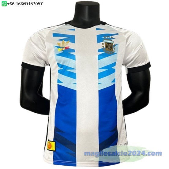 Thailandia speciale Giocatori Maglia Argentina 2024 Bianco Blu Poco Prezzo