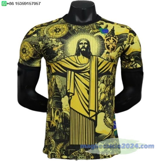 Thailandia speciale Giocatori Maglia Brasile 2024 Giallo Poco Prezzo