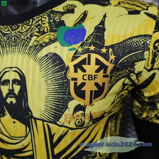 Thailandia speciale Giocatori Maglia Brasile 2024 Giallo Poco Prezzo
