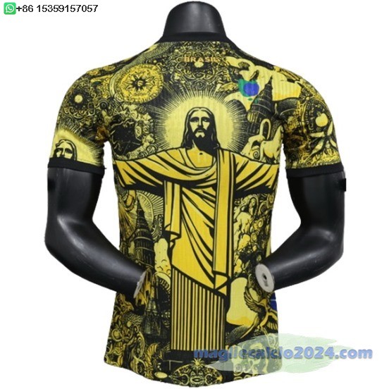 Thailandia speciale Giocatori Maglia Brasile 2024 Giallo Poco Prezzo