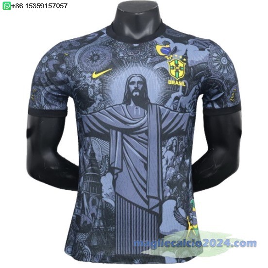 Thailandia speciale Giocatori Maglia Brasile 2024 Grigio Poco Prezzo