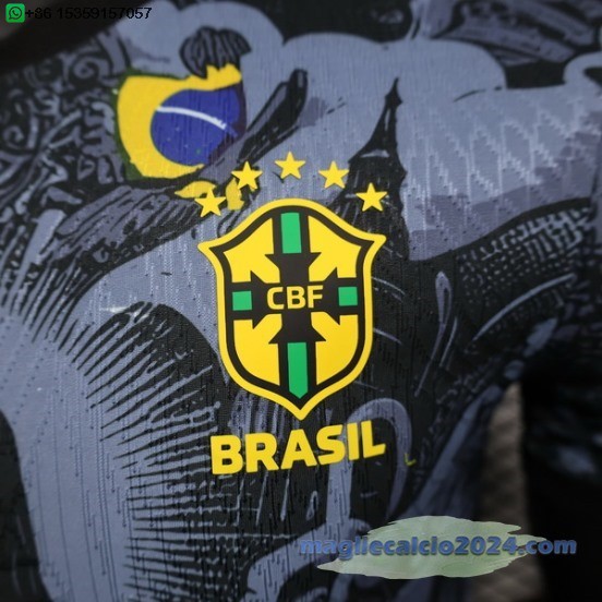 Thailandia speciale Giocatori Maglia Brasile 2024 Grigio Poco Prezzo