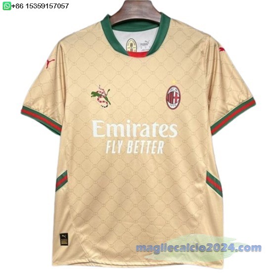 Thailandia speciale Maglia AC Milan 2024 2025 Giallo Poco Prezzo
