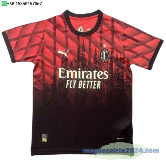 Thailandia speciale Maglia AC Milan 2024 2025 Rosso Poco Prezzo