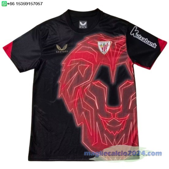 Thailandia speciale Maglia Athletic Bilbao 2024 2025 Nero Rosso Poco Prezzo