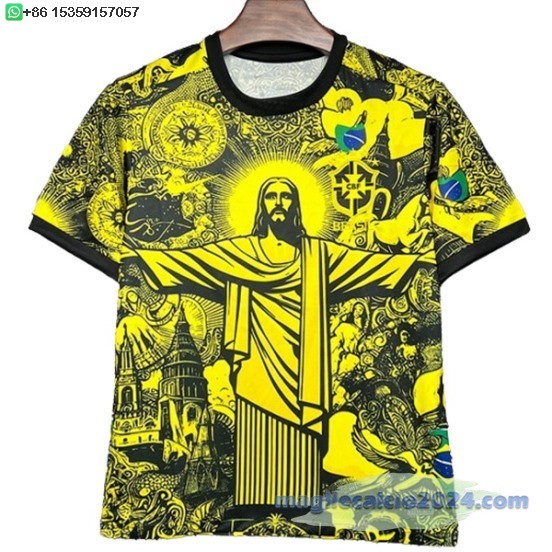 Thailandia speciale Maglia Brasile 2024 Giallo Poco Prezzo