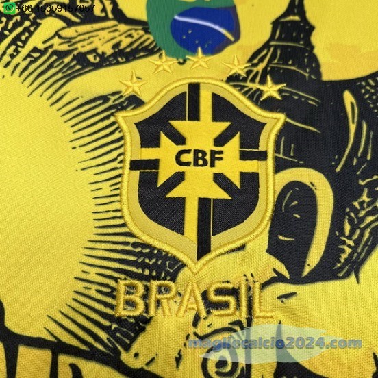 Thailandia speciale Maglia Brasile 2024 Giallo Poco Prezzo
