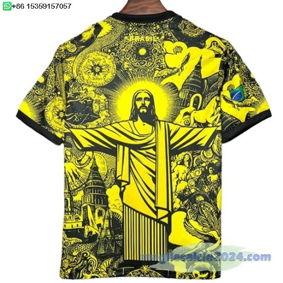 Thailandia speciale Maglia Brasile 2024 Giallo Poco Prezzo