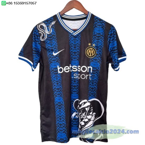 Thailandia speciale Maglia Inter Milán 2024 2025 Blu Nero Poco Prezzo