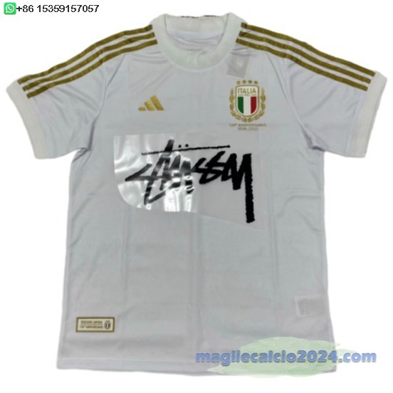 Thailandia speciale Maglia Italia 2024 Bianco Giallo Poco Prezzo