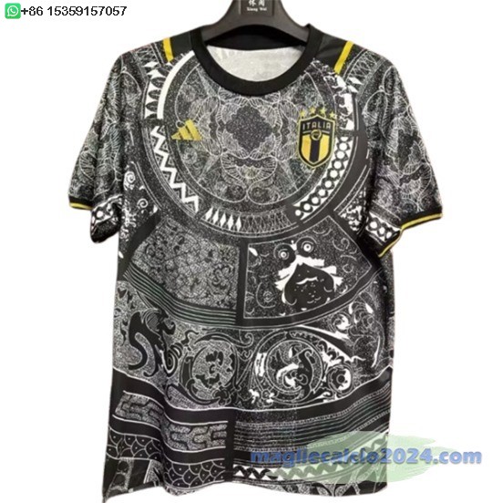 Thailandia speciale Maglia Italia 2024 Nero Grigio Poco Prezzo