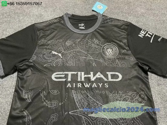 Thailandia speciale Maglia Manchester City 2024 2025 Nero Poco Prezzo