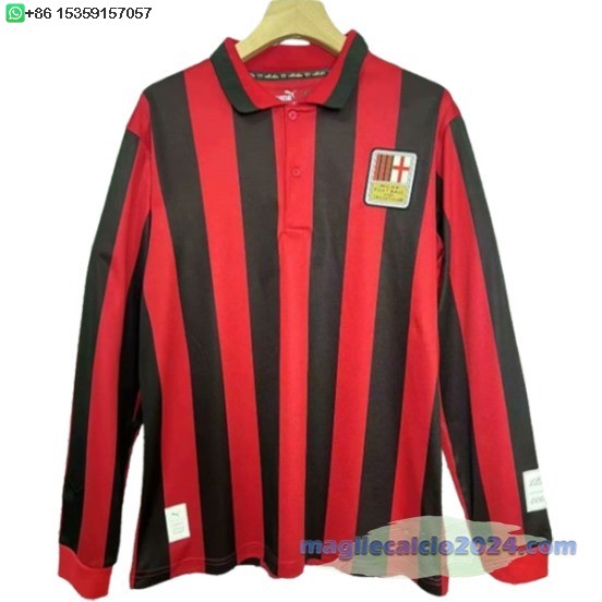 Thailandia speciale Maglia Manica lunga AC Milan 2024 2025 I Rosso Poco Prezzo