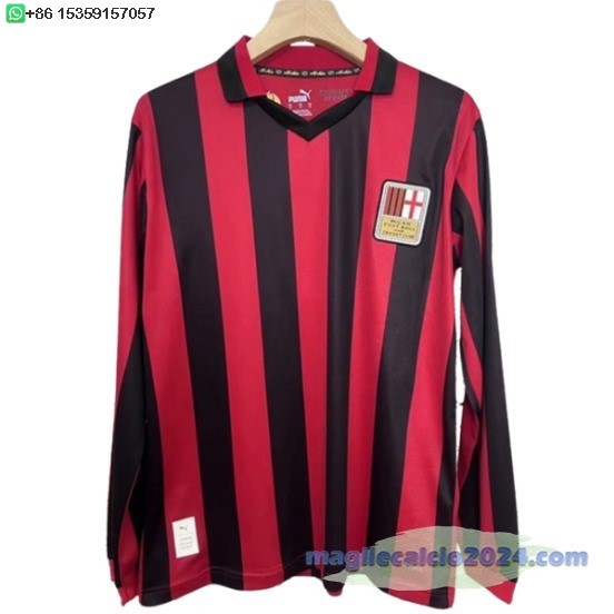 Thailandia speciale Maglia Manica lunga AC Milan 2024 2025 Rosso Poco Prezzo