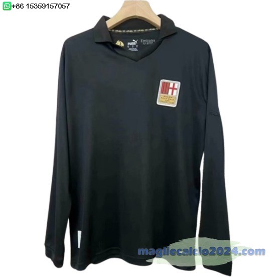 Thailandia speciale Portiere Maglia Manica lunga AC Milan 2024 2025 Nero Poco Prezzo