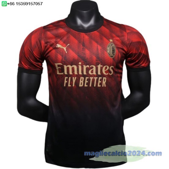 speciale Giocatori Maglia AC Milan 2024 2025 Rosso I Nero Poco Prezzo