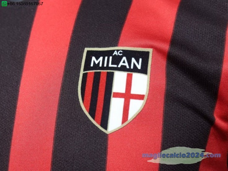 speciale Giocatori Maglia AC Milan 2024 2025 Rosso Nero Poco Prezzo