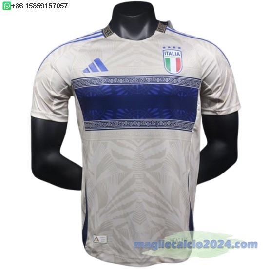 speciale Giocatori Maglia Italia 2024 Bianco Blu Poco Prezzo