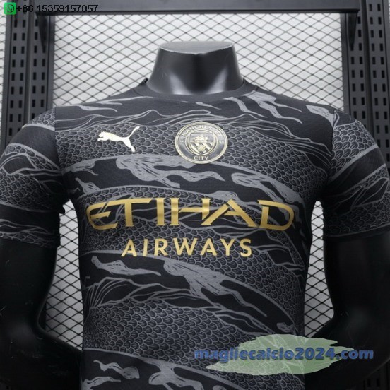 speciale Giocatori Maglia Manchester City 2024 2025 Nero Poco Prezzo