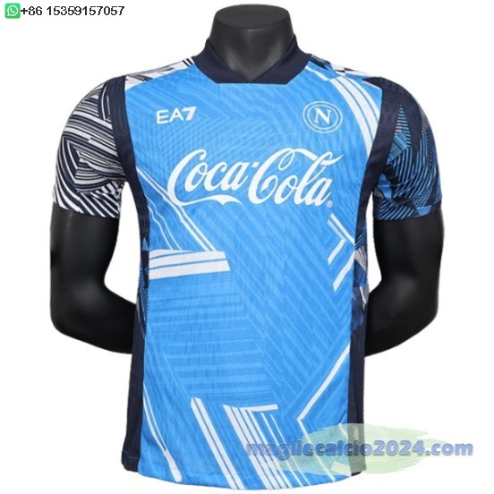 speciale Giocatori Maglia Napoli 2024 2025 Blu Bianco Poco Prezzo