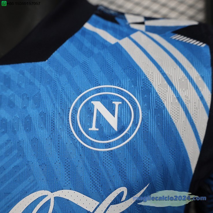speciale Giocatori Maglia Napoli 2024 2025 Blu Bianco Poco Prezzo