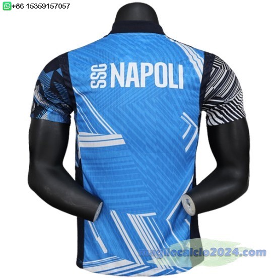 speciale Giocatori Maglia Napoli 2024 2025 Blu Bianco Poco Prezzo