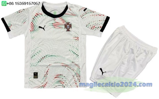 Away Set Completo Bambino Portogallo 2025 Poco Prezzo
