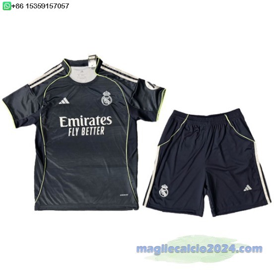 Away concetto Set Completo Uomo Real Madrid 2025 2026 Poco Prezzo