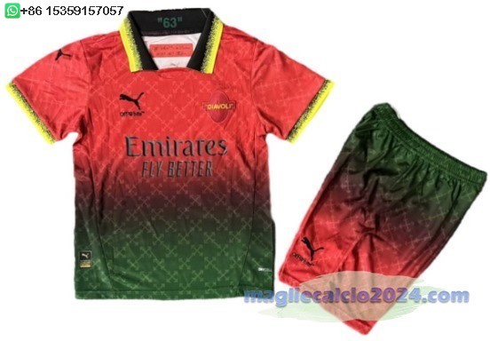 Fourth Set Completo Bambino AC Milan 2024 2025 Poco Prezzo