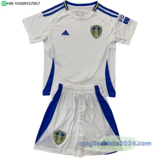 Home Maglia Calcio Set Completo Bambino Leeds United 2024 2025 I Poco Prezzo