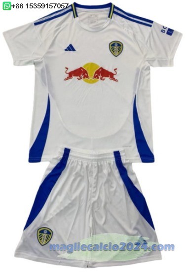 Home Maglia Calcio Set Completo Uomo Leeds United 2024 2025 Poco Prezzo