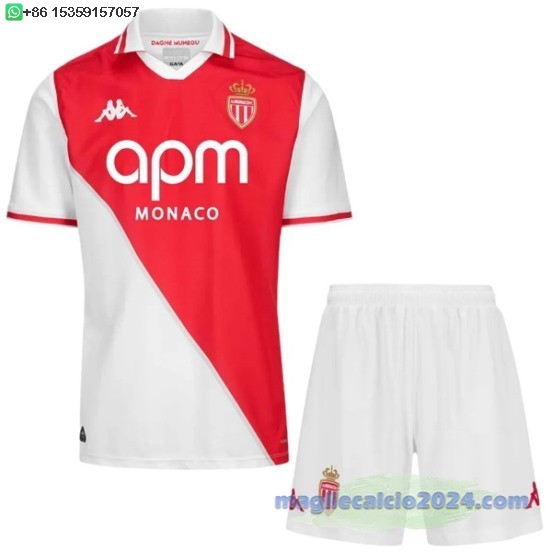 Home Set Completo Bambino AS Monaco 2024 2025 Poco Prezzo