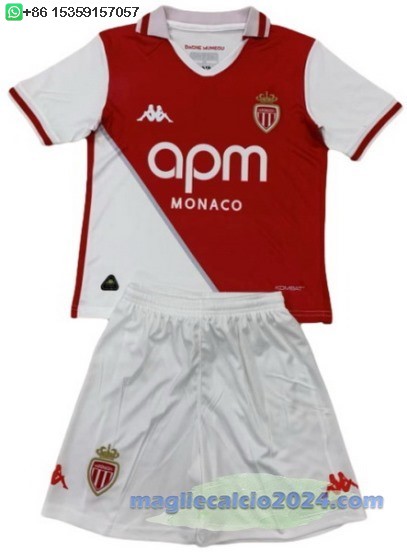 Home Set Completo Bambino AS Monaco 2024 2025 Poco Prezzo